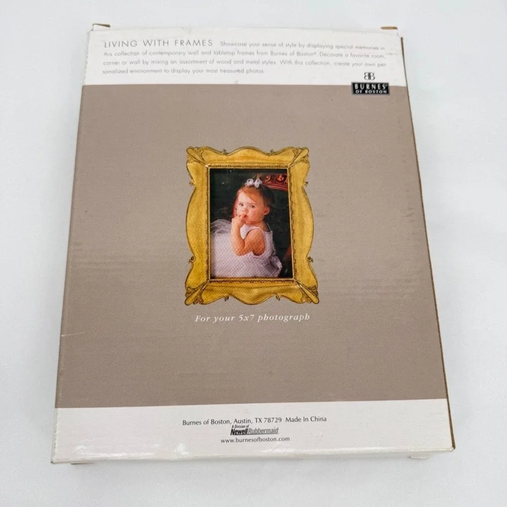 Burnes‎ of Boston Gold Ornate Picture Frame Vintage Baroque 5x7 NEW Elegant